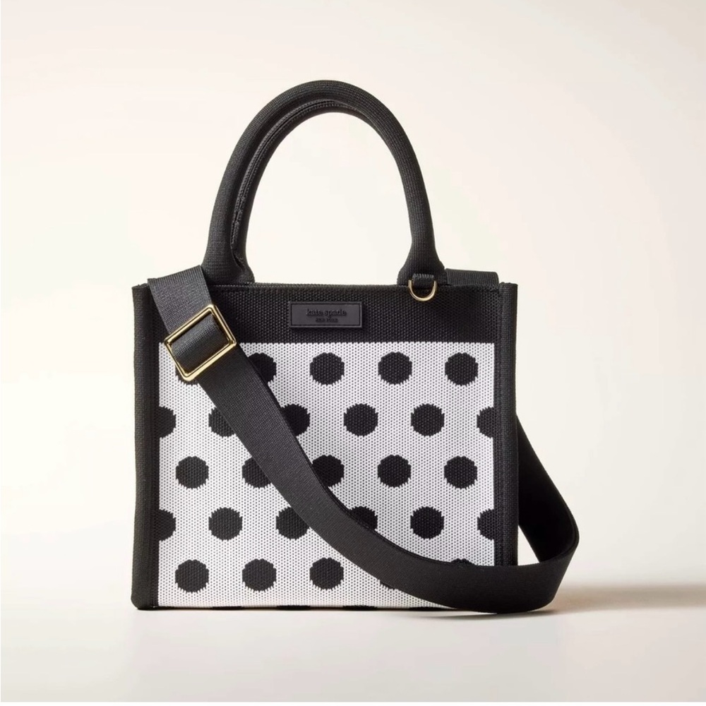 Kate Spade Polka Dot Crossbody Bag Black and White